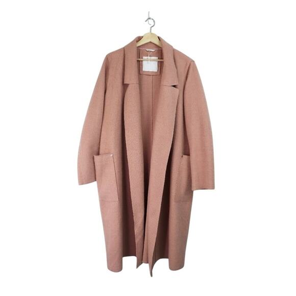 Sosken Studios Bella Knit Duster Cardigan Sweater Oversize Rose Pink Medium Top - Picture 3 of 10